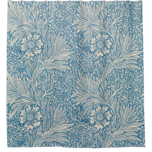 William Morris - Blue Marigold Douchegordijn (Voorkant)