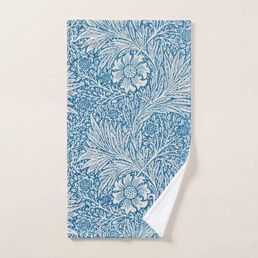 William Morris Blue Marigold Monogram Bad Handdoek (Handdoek)