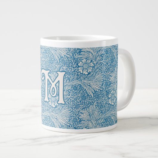 William Morris Blue Marigold Monogram Grote Koffiekop (Voorkant rechts)