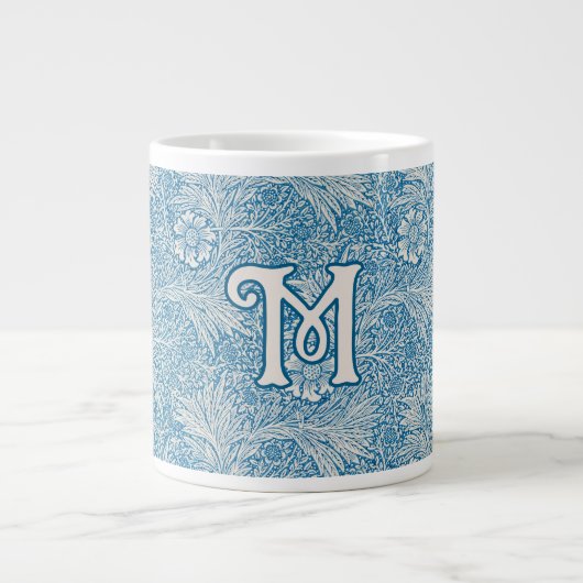 William Morris Blue Marigold Monogram Grote Koffiekop (Voorkant)