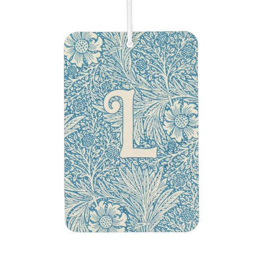 William Morris Blue Marigold Monogram Luchtverfrisser (Voorkant)