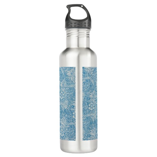 William Morris Blue Marigold Monogram Waterfles (Achterkant)