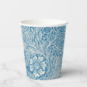 William Morris Blue Marigold Papieren Bekers (Achterkant)