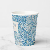 William Morris Blue Marigold Papieren Bekers (Links)