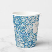 William Morris Blue Marigold Papieren Bekers (Rechts)