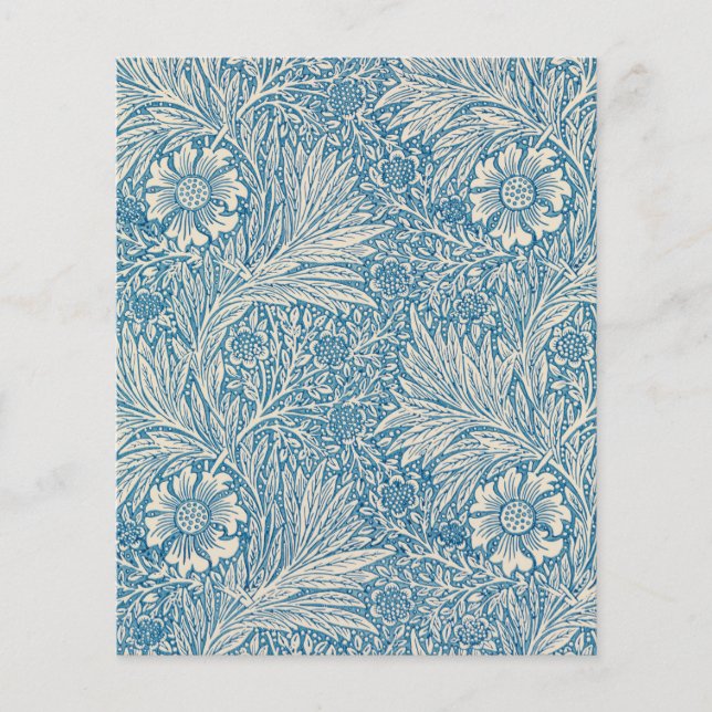 William Morris - Blue Marigold Scrapbook Paper (Voorkant)