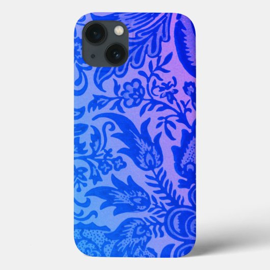  William Morris Blue Pink Botanical Case-Mate iPhone Case (Achterkant)