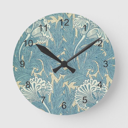 William Morris Blue Ronde Klok (Voorkant)