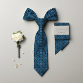 William Morris Blue Shell Diagonal Stropdas