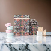 William *Morris Blue Thistle Roze Motieven Cadeaupapier