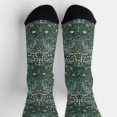 William Morris Blue White en Green Floral Sokken (Top)