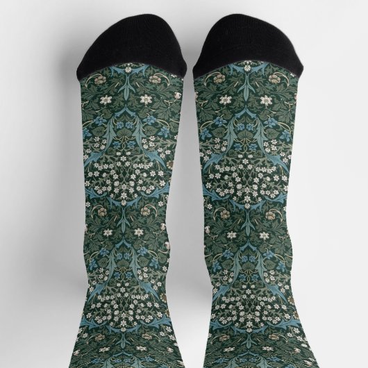 William Morris Blue White en Green Floral Sokken (Top)