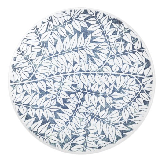 William * Morris Blue Willow Bough Keramische Knop (Voorkant)