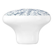 William * Morris Blue Willow Bough Keramische Knop (Zijkant)