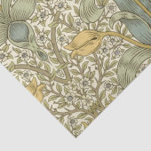 William Morris Blue Yellow Floral-discussiestuk Tissuepapier (Detail)