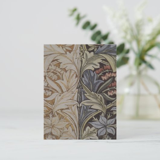 William Morris Bluebell Tapestry Design Briefkaart (Staand voorkant)