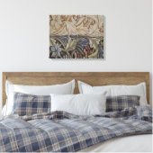 William Morris Bluebell Tapestry Design Canvas Afdruk (Insitu (Slaapkamer))