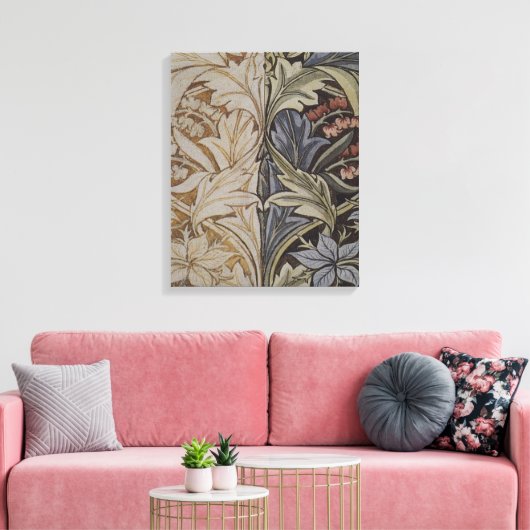 William Morris Bluebell Tapestry Design Canvas Afdruk (Insitu (Woonkamer))