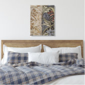 William Morris Bluebell Tapestry Design Canvas Afdruk (Insitu (Slaapkamer))