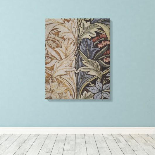 William Morris Bluebell Tapestry Design Canvas Afdruk (Insitu (Houten vloer))