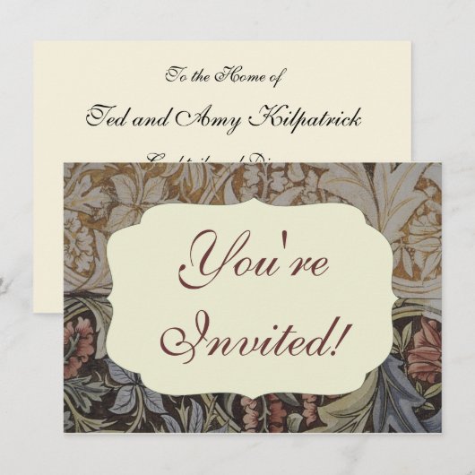 William Morris Bluebell Tapestry Design Kaart (Voorkant / Achterkant)