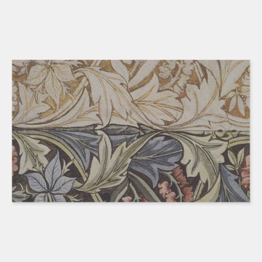 William Morris Bluebell Tapestry Design Rechthoekige Sticker (Voorkant)