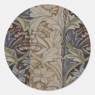 William Morris Bluebell Tapestry Design Ronde Sticker