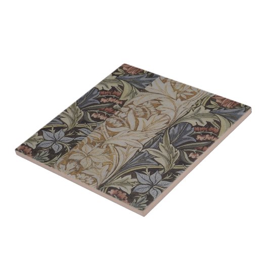 William Morris Bluebell Tapestry Design Tegeltje (Zijkant)