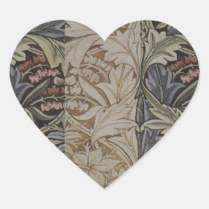 William Morris Bluebell Tapijt Botanische Klassiek Hart Sticker
