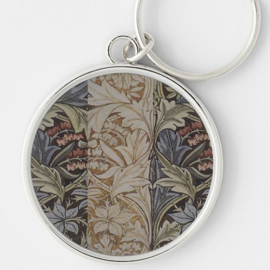 William Morris Bluebell Tapijt Botanische Klassiek Sleutelhanger (Voorkant)