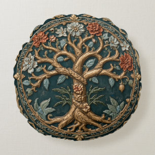 William Morris Boom Des Lebens Vintage Pre-Raphael Rond Kussen