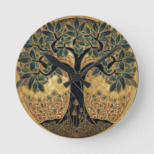 William Morris Boom Des Lebens Vintage Pre-Raphael Ronde Klok