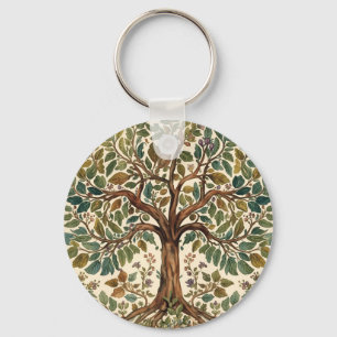 William Morris Boom Des Lebens Vintage Pre-Raphael Sleutelhanger