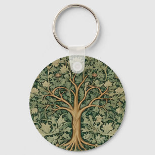 William Morris Boom Des Levens Vintage Pre-Rafaëli Sleutelhanger