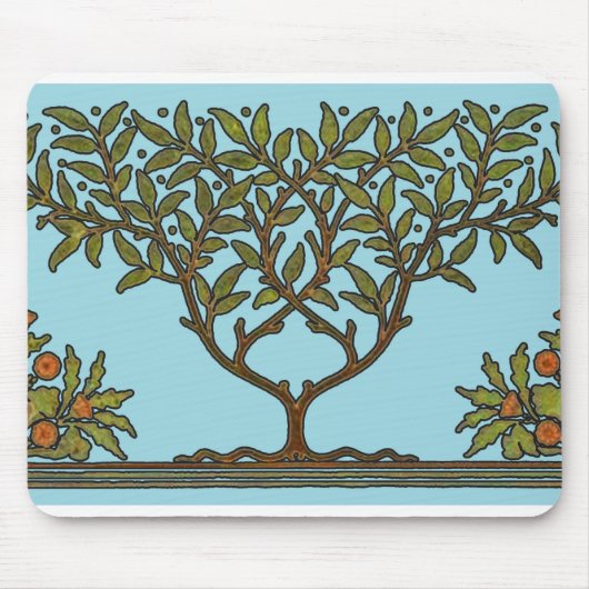 William Morris Boom Fries Behang Bloemenbehang Muismat (Voorkant)