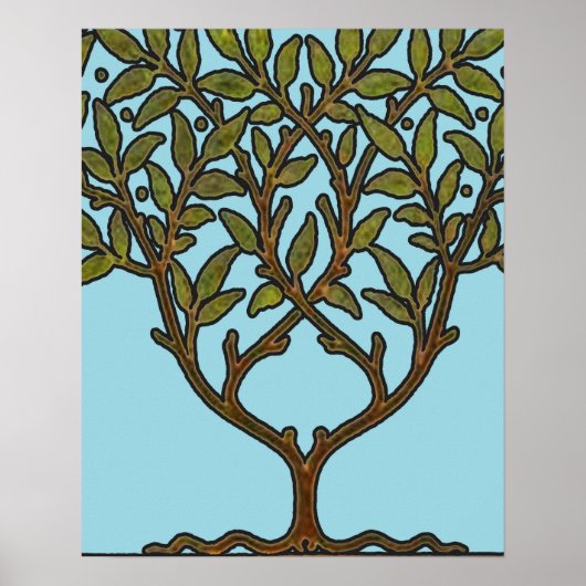 William Morris Boom Fries Behang Bloemenbehang Poster (Voorkant)