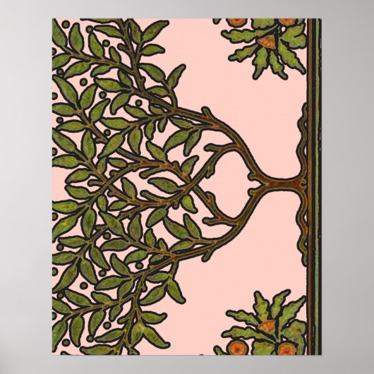 William Morris Boom Fries Behang Bloemmotief Poster (Voorkant)