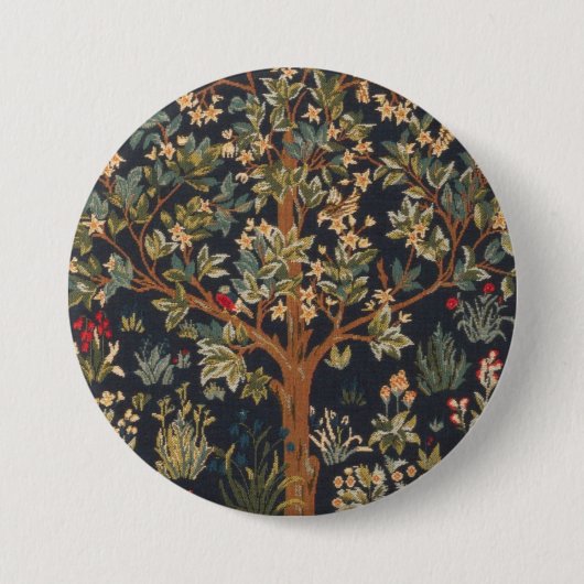 William Morris - Boom van het leven Ronde Button 7,6 Cm (Voorkant)