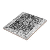 William Morris - Boom van het leven zwart en wit Tegeltje (Zijkant)