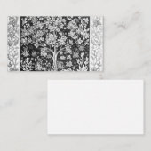 William Morris - Boom van het leven zwart en wit Visitekaartje (Voorkant / Achterkant)