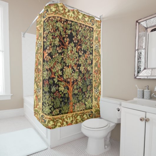 William Morris - Boom van het Life Pattern Douchegordijn (In situ)