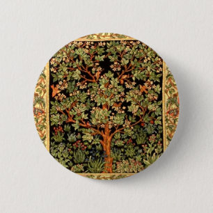 William Morris - Boom van het Life Pattern Ronde Button 5,7 Cm