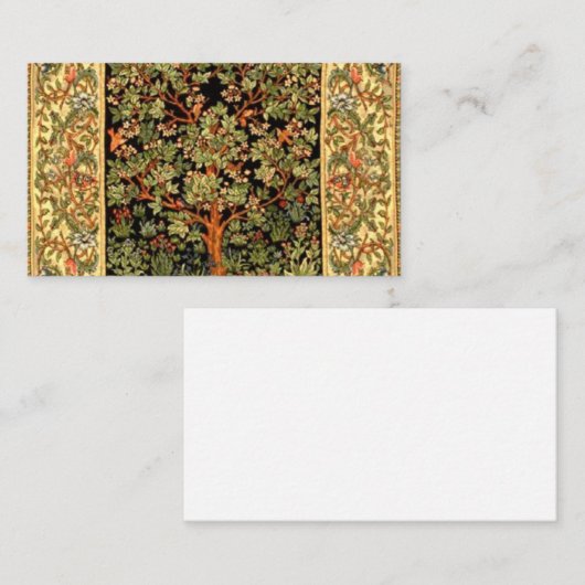 William Morris - Boom van het Life Pattern Visitekaartje (Voorkant / Achterkant)
