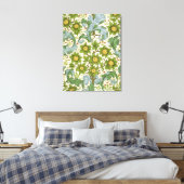 William Morris' Boomgaard Art Nouveau-patroon Canvas Afdruk (Insitu (Slaapkamer))
