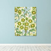 William Morris' Boomgaard Art Nouveau-patroon Canvas Afdruk (Insitu (Houten vloer))
