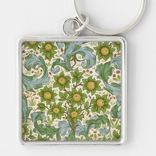 William Morris' Boomgaard Art Nouveau Sleutelhanger (Voorkant)