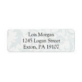 William Morris Borage Plafondpapier in Blauw Etiket (Voorkant)