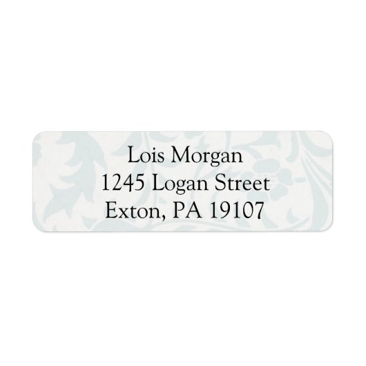 William Morris Borage Plafondpapier in Blauw Etiket (Voorkant)