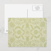 William Morris Borage vintage zachte groene damast Briefkaart (Voorkant / Achterkant)