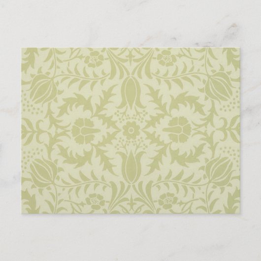 William Morris Borage vintage zachte groene damast Briefkaart (Voorkant)
